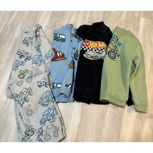 Garanimals Hot Wheels Kids 5T Blue Gray Black Green Good Truck Sweatshirt Bundle